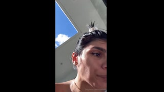 Mia Khalifa starts her mornings by indulging in a luxurious bath, complete with bubbles and scented candles